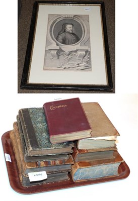 Lot 109 - A collection of leather bound books mostly on the History of York by Hargrove; together with...