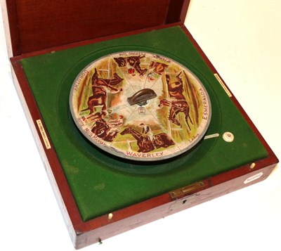 Lot 136 - Sandown Race Game in mahogany case