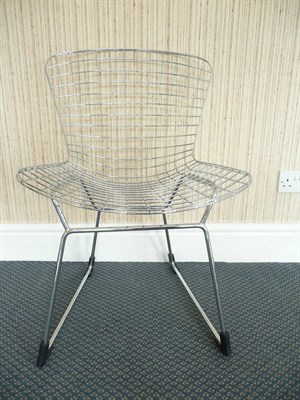 Lot 1549 - A Set of Four Modern Wire Chairs, designed by Harry Bertoia, unmarked, 80cm