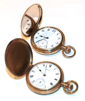 Lot 222 - Two gold plated pocket watches, one signed Waltham