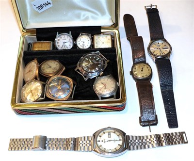 Lot 228 - A collection of thirteen various wristwatches, including Oris, Helvetia, Seiko, Tissot etc (13)