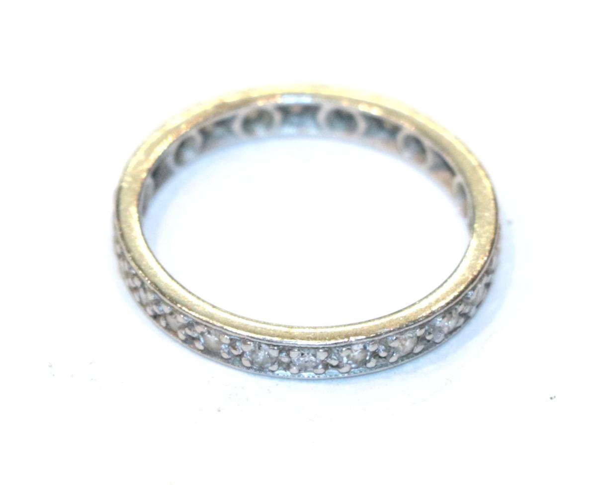 Lot 260 - A diamond eternity ring, unmarked, finger size J1/2