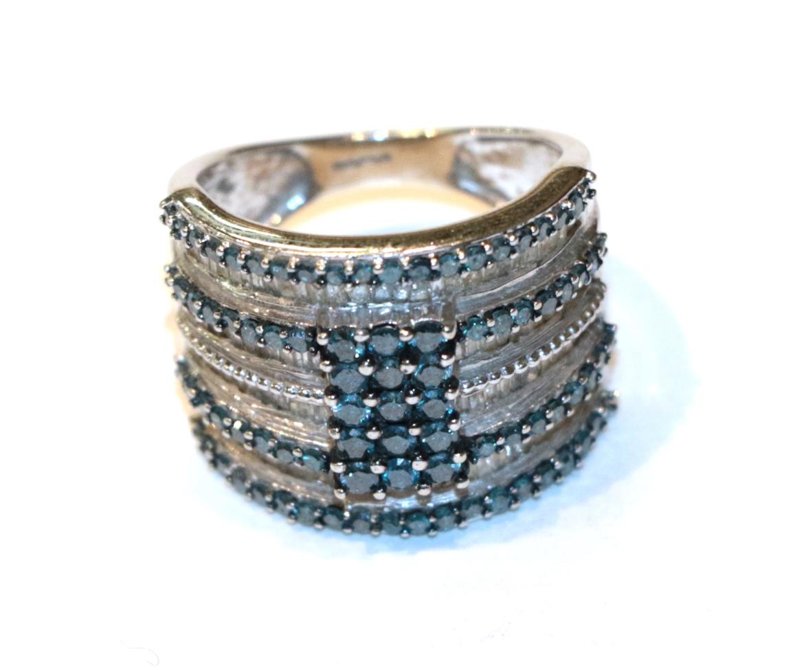 Lot 261 - A 9 carat gold multi gem-set ring, finger size K1/2
