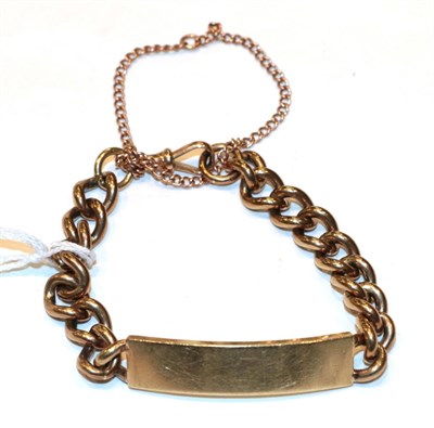 Lot 280 - An identity bracelet, length 24cm