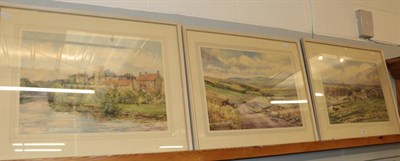 Lot 385 - Florence R Walker (20th century) A trio of dales scenes, signed watercolours