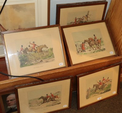 Lot 398 - A group of six hunting scenes after Henry Alken