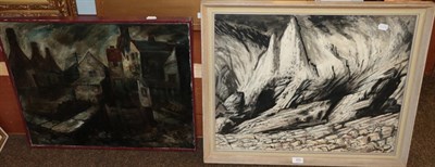 Lot 405 - John Pelts (20th century) Mountainous landscape, signed and dated 1960, mixed media; together...