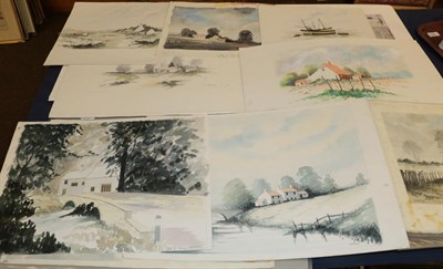 Lot 414 - Geoffrey Woolsey Birks (1929-1993) Landscape study, signed and dated 1987, watercolour,...