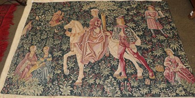 Lot 451 - Machine made tapestry of 16th century design, 185cm by 130cm