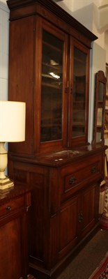 Lot 462 - A walnut secretaire bookcase, circa 1900, 121cm wide