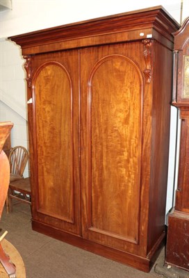 Lot 476 - A mid Victorian mahogany double door wardrobe