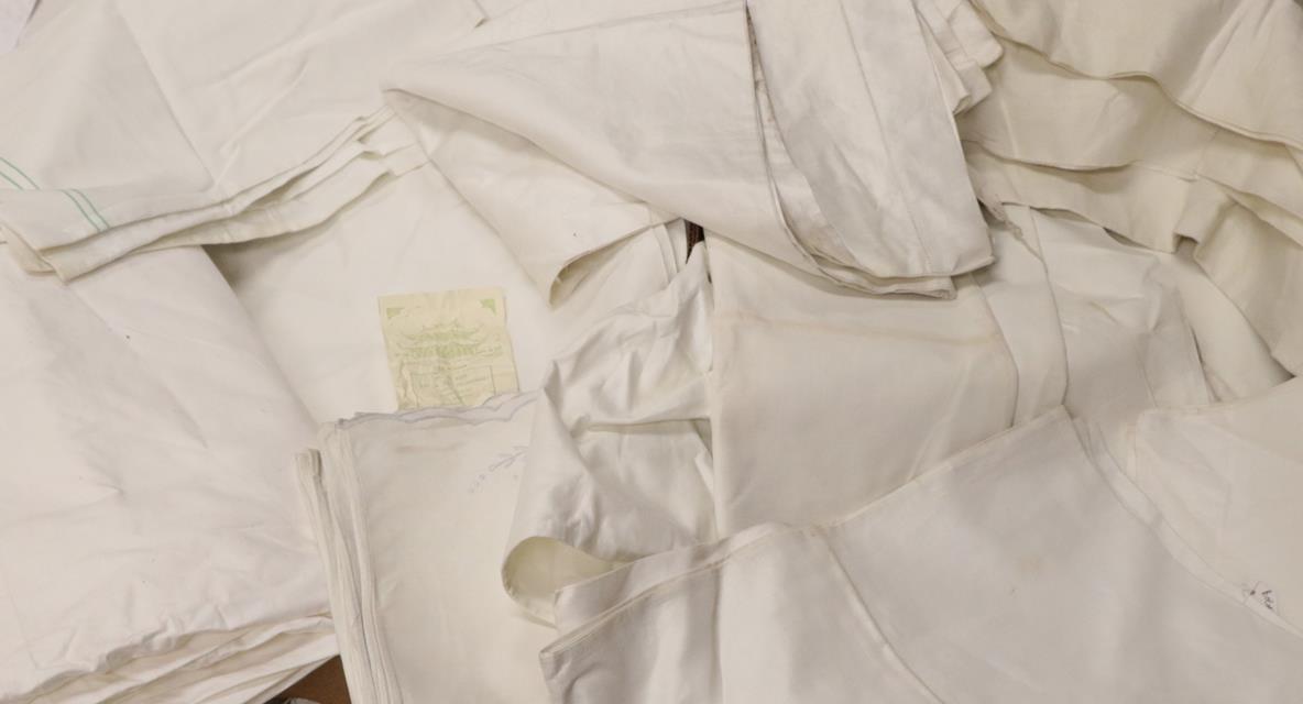 Lot 2011 - Assorted White Linen, mainly bed linen including bundles of new sheets, Horrockses sheet etc...