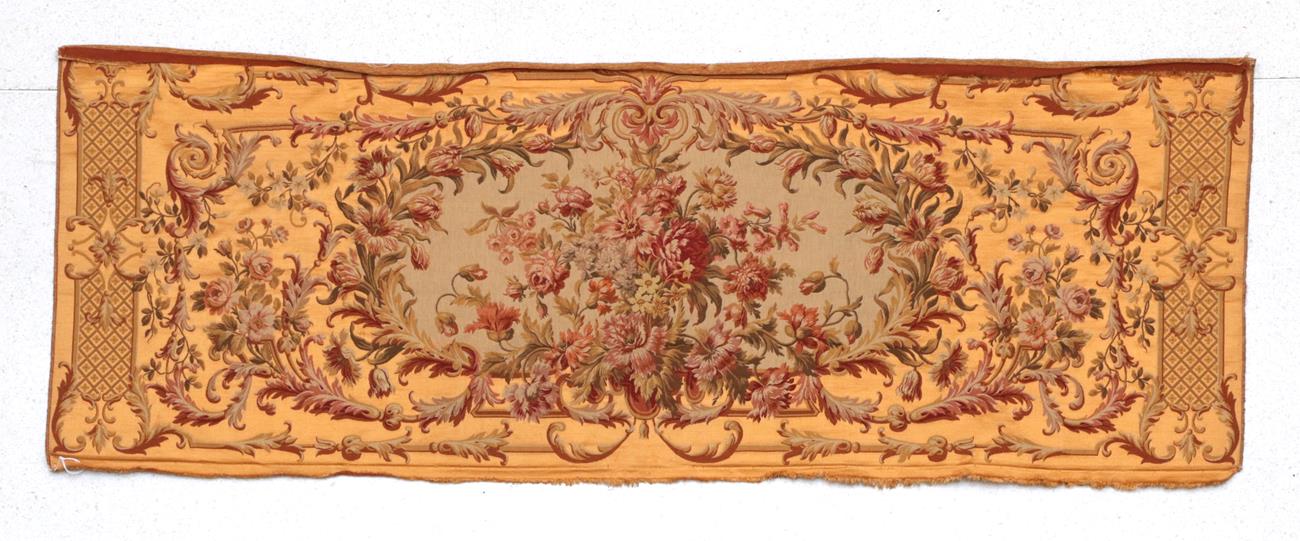 Lot 2027 - A Wall Panel, in the 18th Century Aubusson Style, with petit point scrolling floral motifs on a...