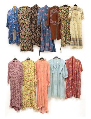 Lot 2073 - Twelve Assorted Circa 1930's-1950's Day Robes and Dressing Gowns, comprising a Naomi...