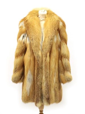 Lot 2105 - A Red Fox Fur 3/4 Length Coat