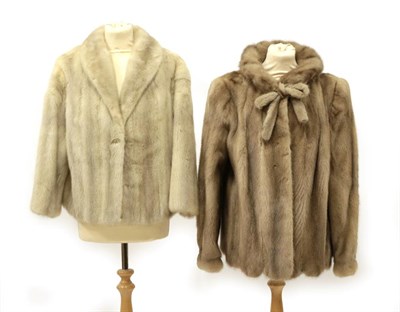 Lot 2109 - A Blonde Mink Jacket and A Sacks & Brendlor Grey / Beige Mink Jacket (2)