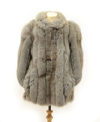 Lot 2120 - A Silver Fox Fur Jacket
