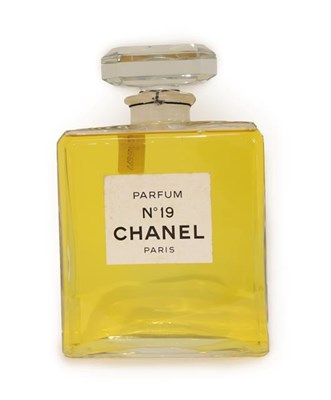Lot 2175 - Chanel No.19 Large Advertising Display Dummy Factice, the clear glass bottle with faceted...