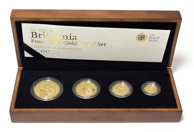Lot 126 - Elizabeth II Gold Proof 4 Coin Britannia Collection 2008 One Ounce, Half Ounce, Quarter Ounce...