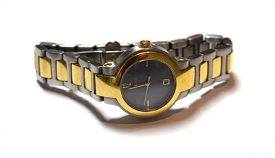 Lot 55 - A lady's bi metal wristwatch signed Gucci