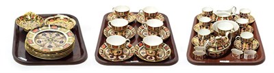 Lot 72 - Royal Crown Derby Imari pattern tea and coffee wares, including sugar bowl, milk jug, cream...