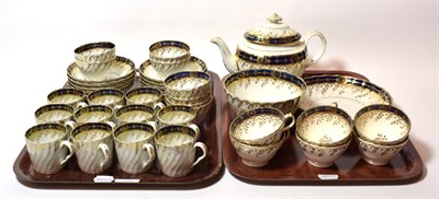 Lot 90 - A Chamberlains Worcester part tea and coffee service comprising: teapot, tea cups, coffee cans, etc