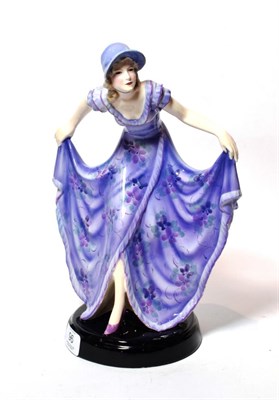 Lot 96 - An Art Deco Goldscheider figure, designed by Stephen Dakon, modelled as a dancer, wearing a...