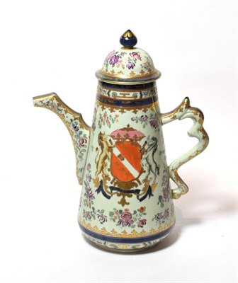 Lot 100 - A Samson of Paris armorial coffee pot, with the coat-of-arms for the Duke's of Norfolk, 28cm high