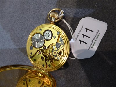 Lot 111 - A 9 carat gold open faced pocket watch, signed J W Benson