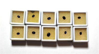 Lot 120 - Nine oval cut sapphires