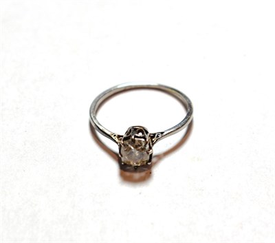 Lot 146 - An old cut diamond solitaire ring, estimated diamond weight 0.65 carat approximately, finger size M