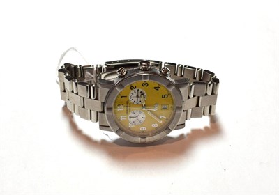 Lot 150 - A stainless steel Raymond Weil chronograph wristwatch, with a Raymond Weil tin case and paperwork