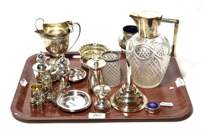 Lot 207 - A collection of silver and silver-plate, including: a George III silver cream-jug, by John...