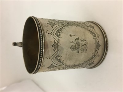 Lot 234 - Two Victorian silver christening mugs, one by John Kilpatrick, London 1876, the other by George...