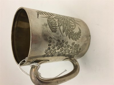 Lot 234 - Two Victorian silver christening mugs, one by John Kilpatrick, London 1876, the other by George...