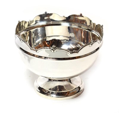 Lot 240 - A George V silver rose-bowl, by S Blanckensee and Son Ltd., Chester, 1928, tapering circular and on