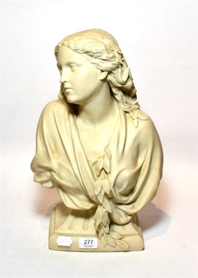 Lot 277 - An early 20th century bisque bust of a lady