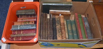 Lot 346 - A collection of books including Ruskin, Dickens, Henty, Boys Own, etc (two boxes)