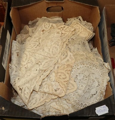 Lot 1051 - Assorted late 19th century and early 20th century lace trimmed costume accessories, modesty panels