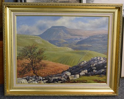 Lot 1081 - Arthur Terry Blamires (Contemporary), 'Inglebrough' signed and dated (20) 03, oil on board,...