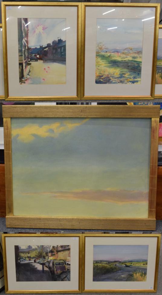 Lot 1108 - H Morgan (20th century) ''Clee Hills from Doggin, Shropshire, Llanbedrog-Llyn, North Wales''...
