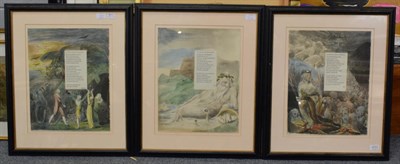 Lot 1111 - After William Blake (British 1757-1827) Ode on a Distant Prospect of Eton College, three framed...