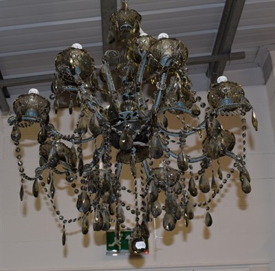 Lot 1139 - A twelve light Venetian style lustre drop chandelier