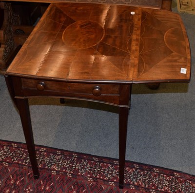 Lot 1200 - A late George III cross-banded, mahogany Pembroke table 76cm wide