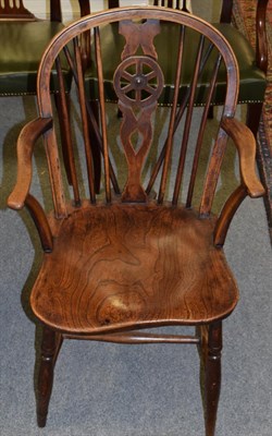 Lot 1225 - An ash and elm Windsor chair