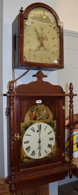 Lot 1260 - ~ Two thirty hour wall clocks, both with painted dials