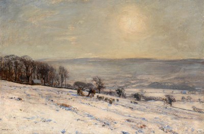 Lot 123 - Herbert Royle (1870-1958) ''December Morning No.1, High Austby'' Signed, oil on canvas, 59.5cm...