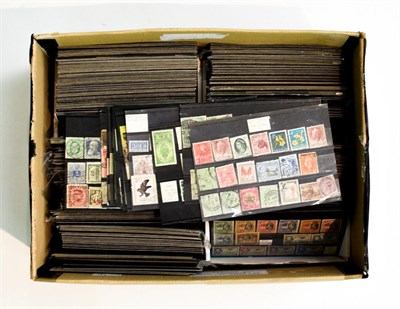 Lot 2022 - Box of 450 stock cards huge selection from around the world from 1850 - 1950, better items...
