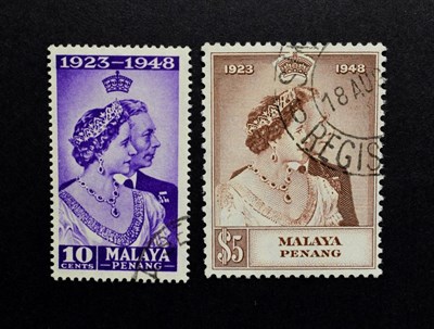 Lot 2105 - 1948 Royal Silver Wedding Malaya Penang Sg 1/2 Fine Used Cat £38