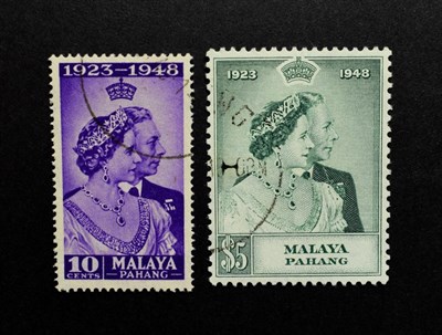 Lot 2106 - 1948 Royal Silver Wedding Malaya Pahang Sg 47/48 Fine Used Cat £50